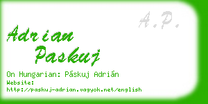adrian paskuj business card