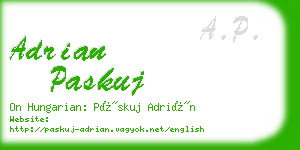 adrian paskuj business card
